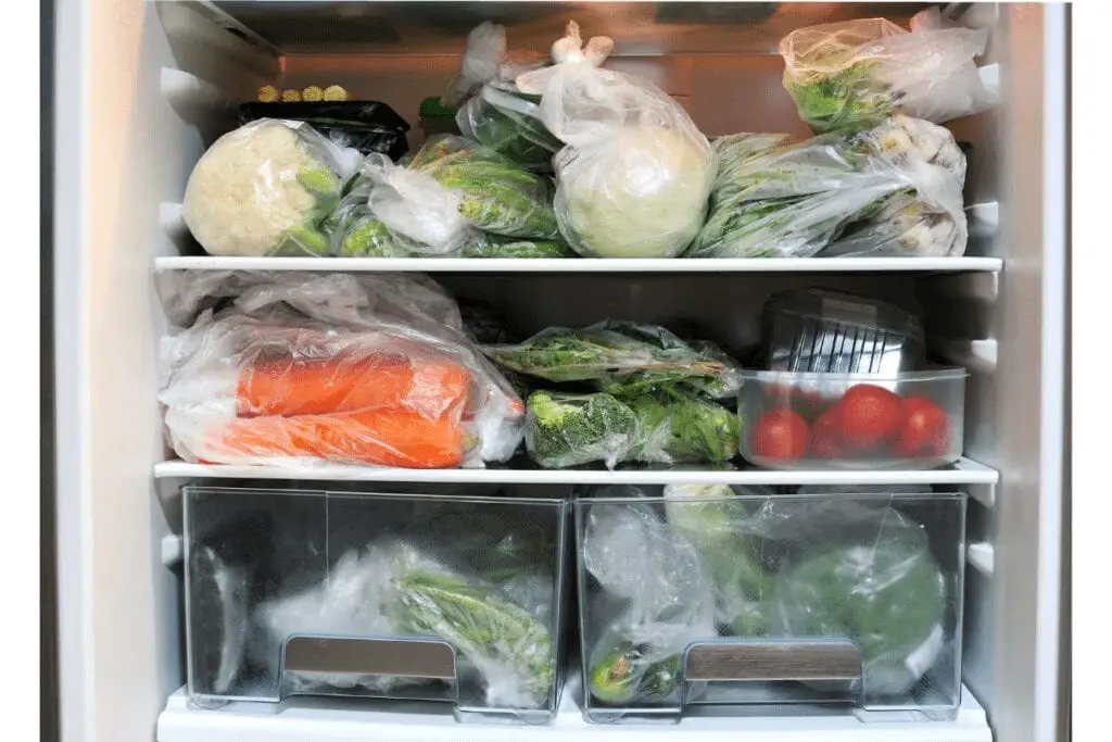 koelkast met groente